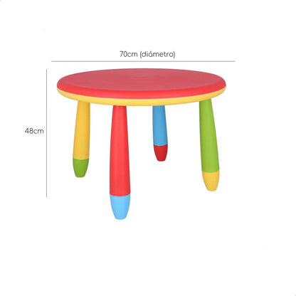 Mesita Infantil Rectangular Roja, Y 2 Sillas