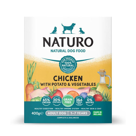 Naturo Comida Humeda Perro Grain Free Pollo Y Patata 400g X 7 Tarrinas_0