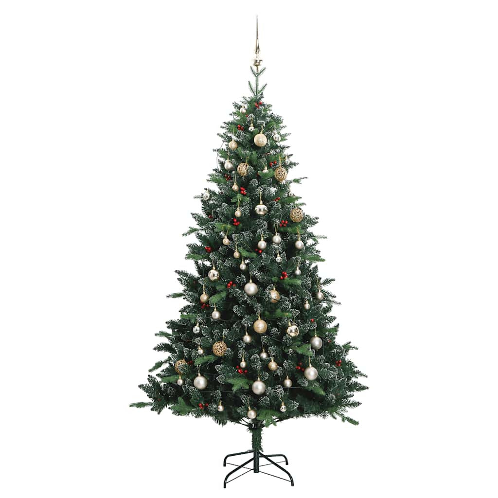 Vidaxl Árbol De Navidad Artificial Con Bisagras 150 Led Y Bolas 150 Cm_3