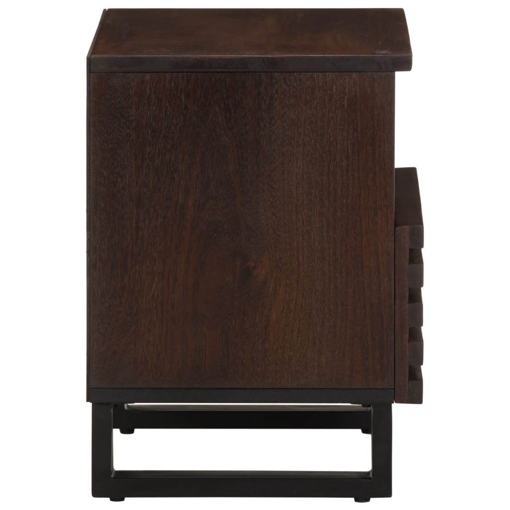 Mesitas De Noche 2 Uds Madera Maciza De Mango 40x34x46 Cm_3