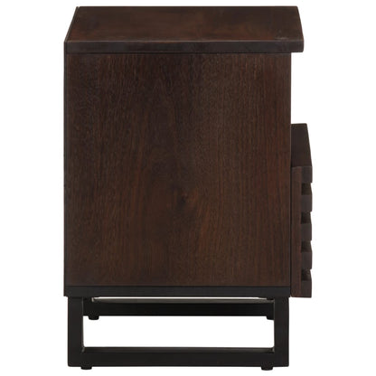 Mesitas De Noche 2 Uds Madera Maciza De Mango 40x34x46 Cm_3