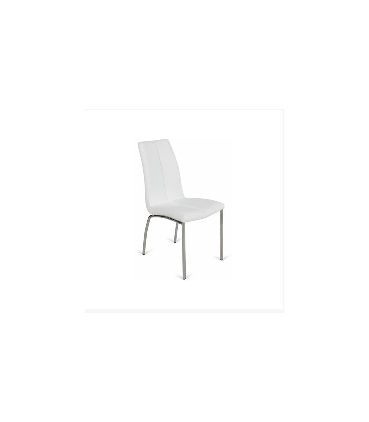 Pack De 4 Sillas Rio En Polipiel Blanco. 91 Cm (alto) 40 Cm (ancho) 60 Cm (fondo)_0
