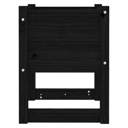 Jardinera Madera Maciza De Pino Negro 40x40x52,5 Cm_4