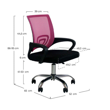 Silla De Escritorio Con Ruedas Classic 95x65x52cm Thinia Home_5
