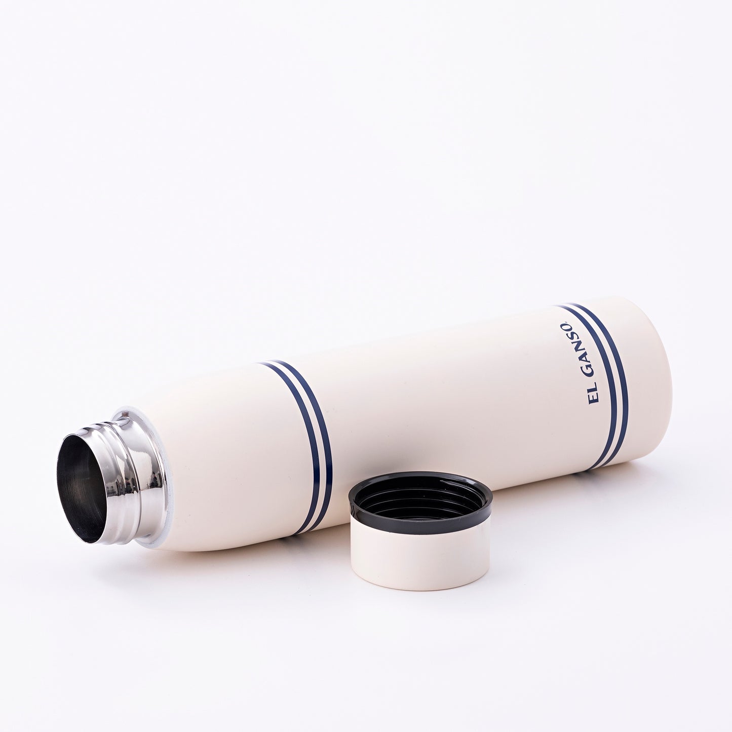 Botella De Agua 750ml En Acero Inoxidable Blanco El Ganso