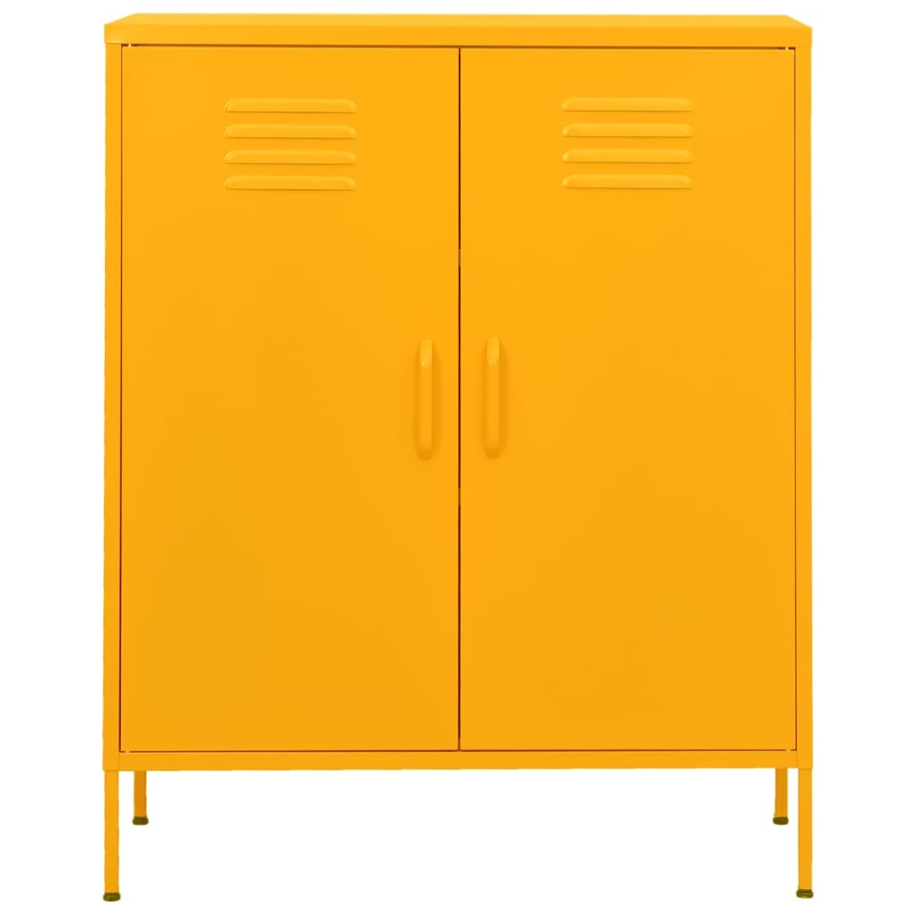 Armario De Almacenamiento Acero Amarillo Mostaza 80x35x101,5 Cm_2