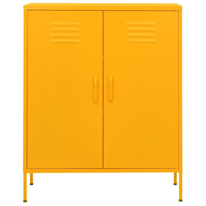 Armario De Almacenamiento Acero Amarillo Mostaza 80x35x101,5 Cm_2