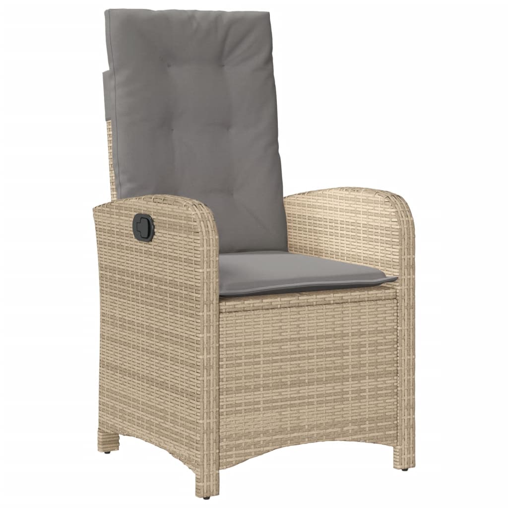 Set Comedor De Jardín 5 Pzas Con Cojines Ratán Sintético Beige / Vetonek_4