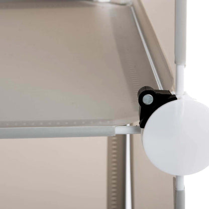 Columna Estantería De Almacenamiento En Color Gris|l. 34 X D. 31,5 X H. 139 Cm