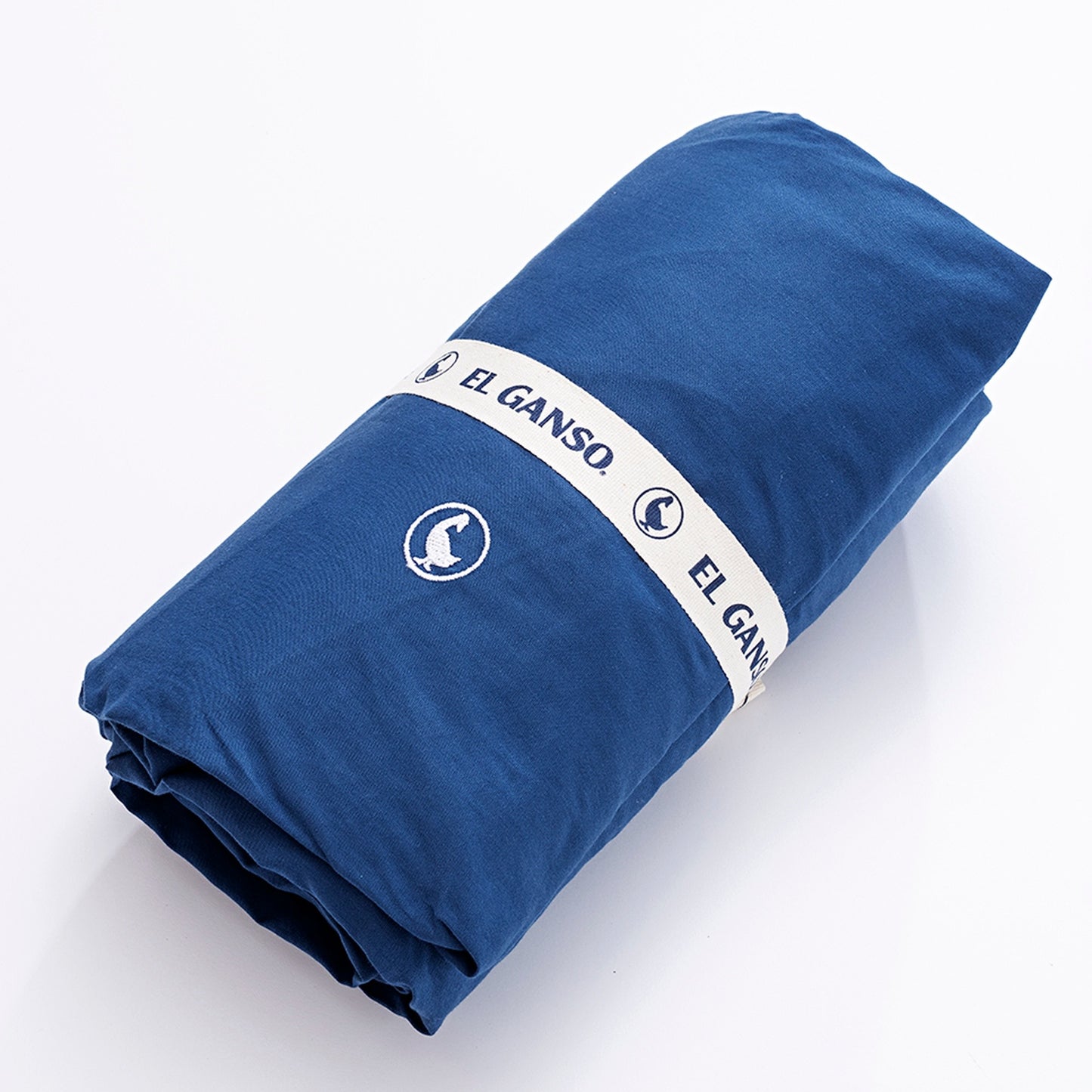 Sábana Bajera 200x200cm Azul Marino 100% Algodón 180tc. Con Logo Bordado Exclusivo.