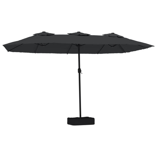 Sombrilla De Jardín Doble Negro 449x245 Cm_0