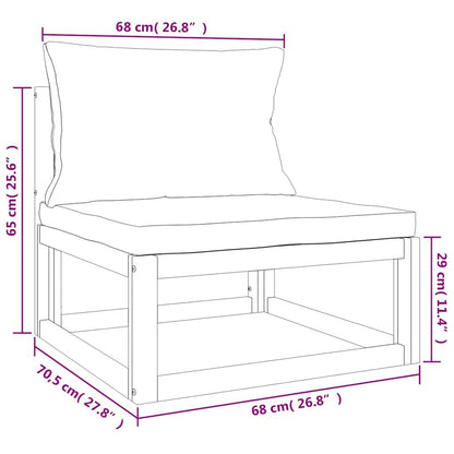 Vidaxl Set De Muebles Para Jardín 3 Piezas Con Cojines Madera Acacia_2