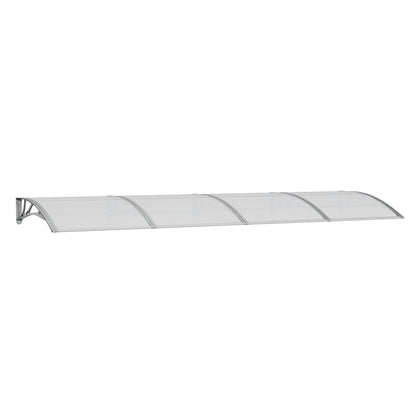 Marquesina Para Puerta Gris 350x100 Cm Policarbonato_0