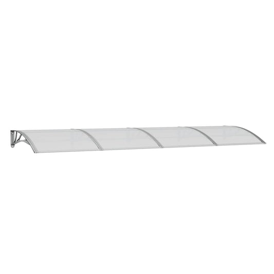 Marquesina Para Puerta Gris 350x100 Cm Policarbonato_0