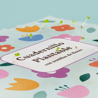 Cuaderno Plantable A5 Con Semillas De Flores | Escribe, Planta Y Hazlo Florecer | Detalle Original_2
