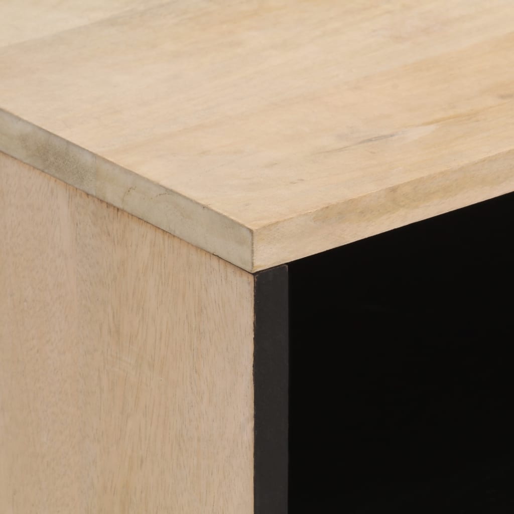 Mesita De Noche Madera Maciza De Mango 50x33x60 Cm_4