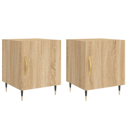 Mesitas Noche 2 Uds Madera Ingeniería Roble Sonoma 40x40x50 Cm_0