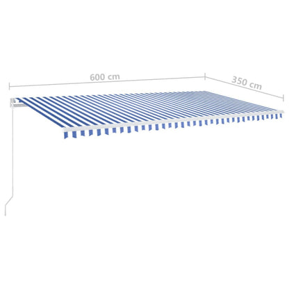 Toldo Retráctil Manual Azul Y Blanco 600x350 Cm_5