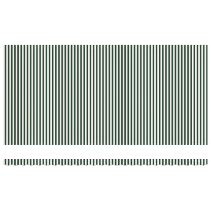 Toldo Retráctil Verde Y Blanco 600 X 300 Cm Tela Y Aluminio_5