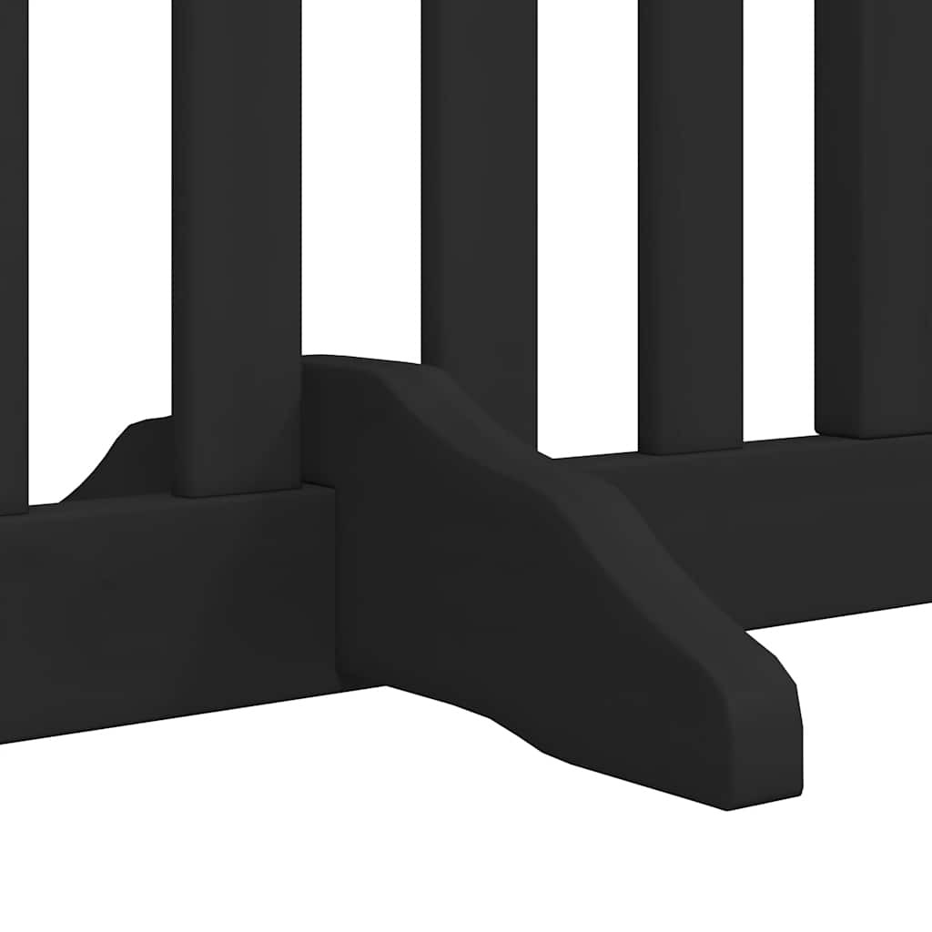 Vidaxl Puerta De Perros Plegable 12 Paneles Madera Álamo Negra 960 Cm_4
