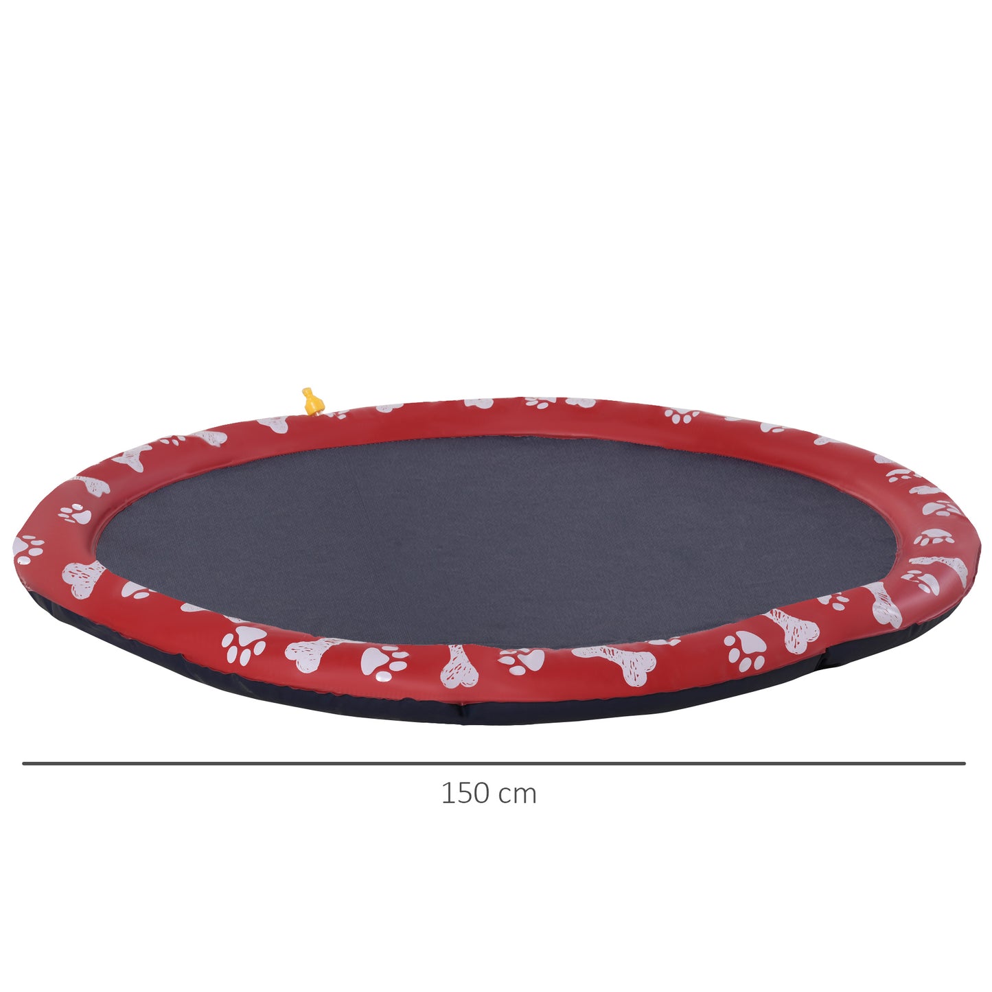 Pawhut Splash Pad Aspersor De Juegos De Agua 150 Cm Para Mascotas Jardín Patio_2