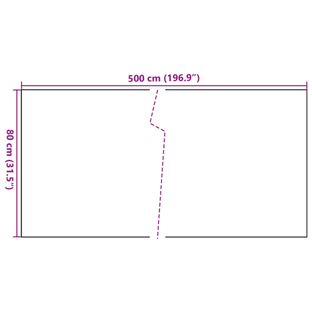 Toldo Para Balcón Ratán Sintético Blanco 500x80 Cm / Vetonek_4