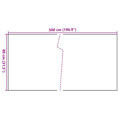 Toldo Para Balcón Ratán Sintético Negro 500x80 Cm / Vetonek_1