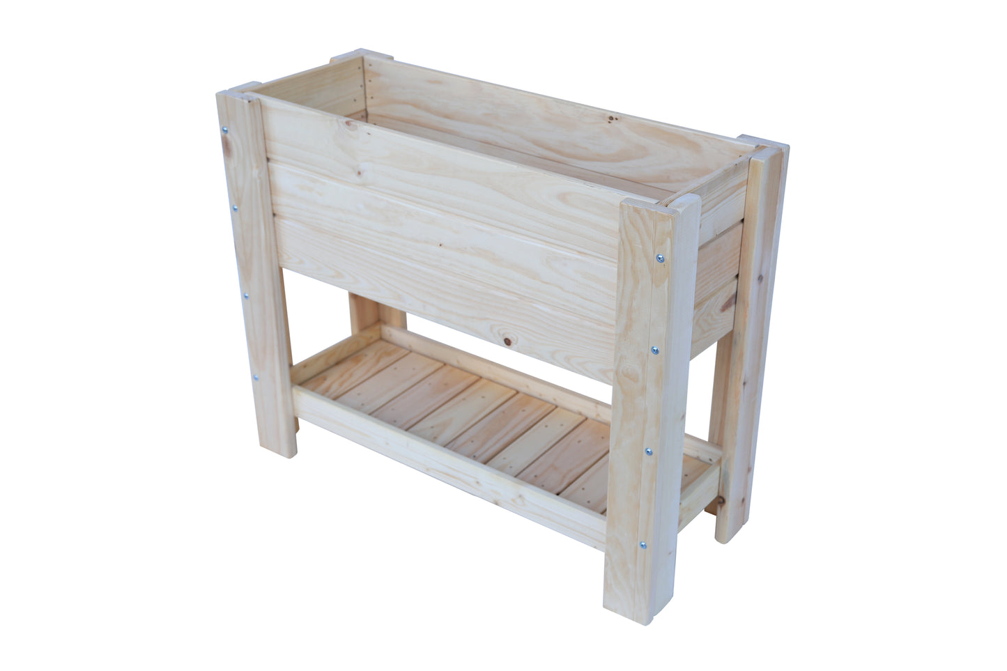 Mesa De Cultivo el Sotillo De Madera Natural 99 X 39 X 80 Cm 80l + Bolsa Geotextil, Huerto Urbano Para Interior..