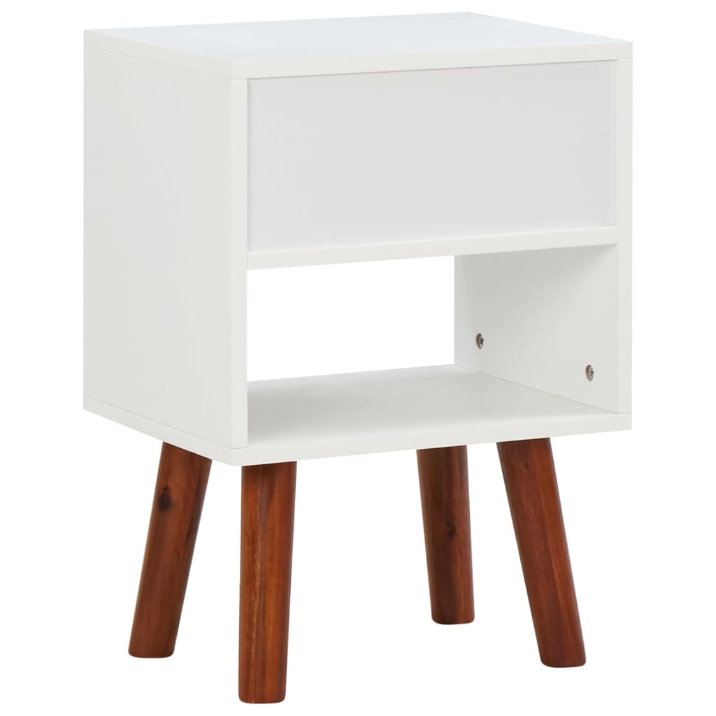 Mesitas De Noche 2 Uds De Madera Maciza Acacia 40x30x57 Cm_2