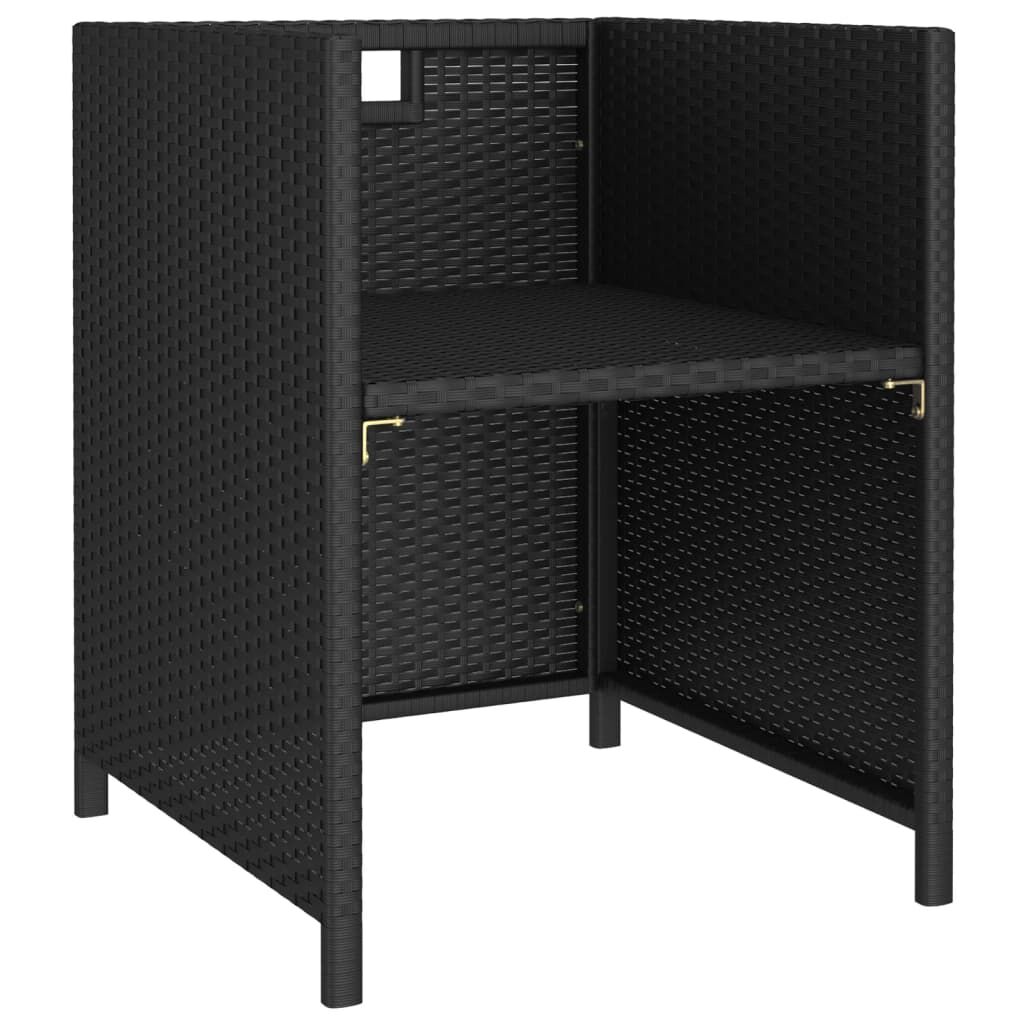 Vidaxl Set Comedor De Jardín 6 Piezas Y Cojines Ratán Sintético Negro_4