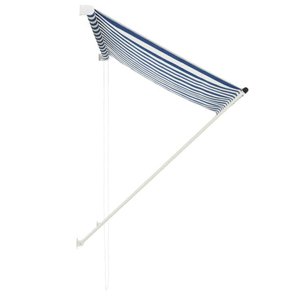 Toldo Retráctil 150x150 Cm Azul Y Blanco_2