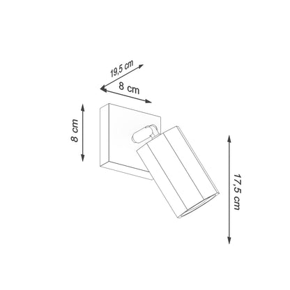Aplique De Pared Zeke, Roble, Gu10_5