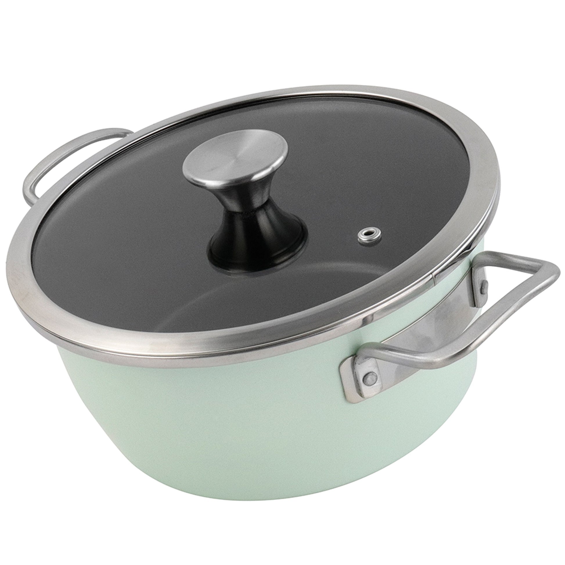 Cacerola nordic Verde Ø28cm Con Tapa De Vidrio