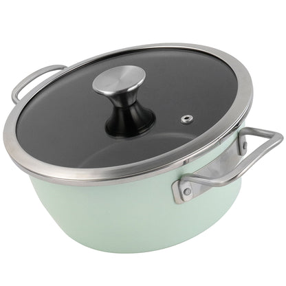 Cacerola nordic Verde Ø28cm Con Tapa De Vidrio