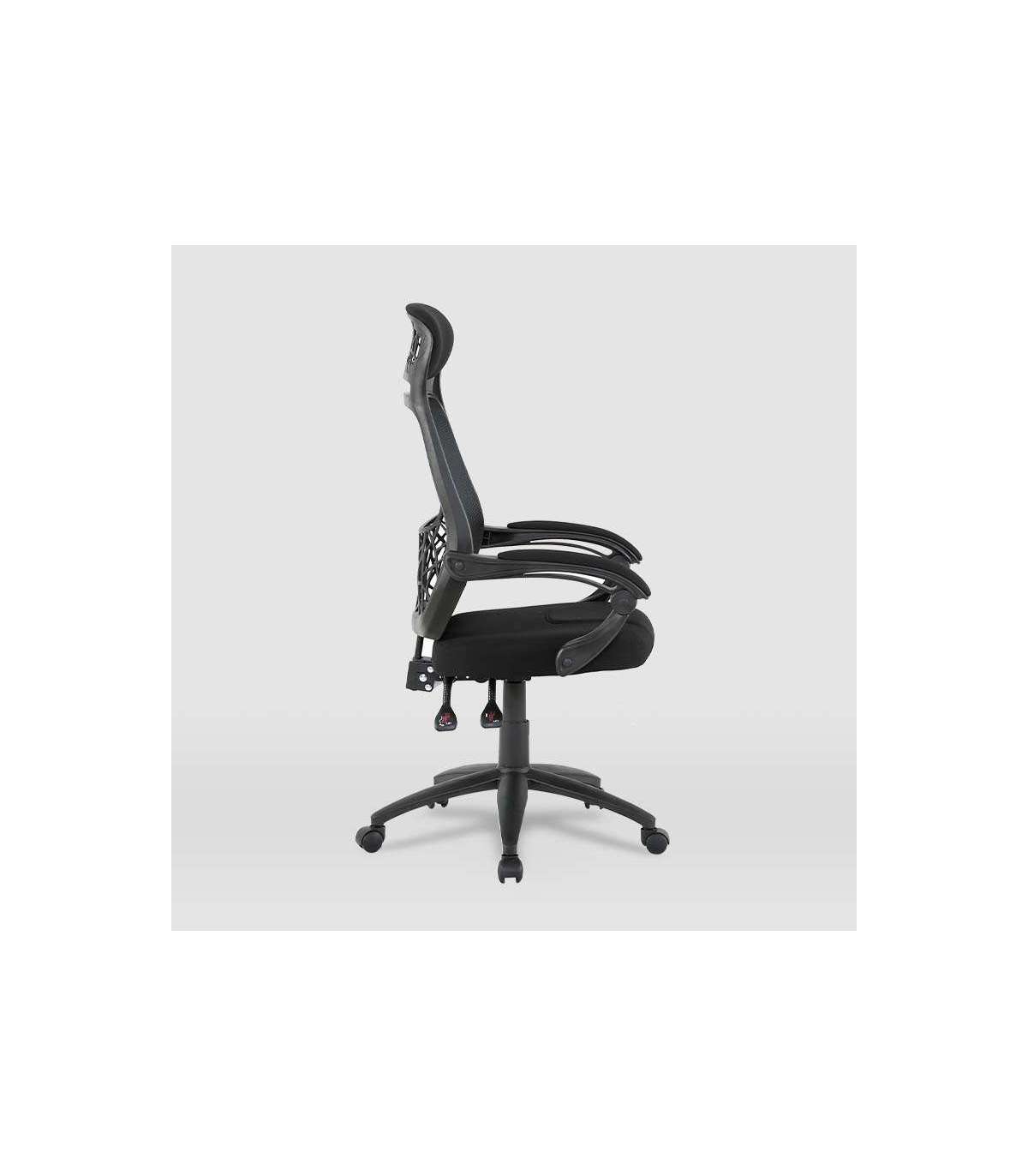 Silla De Oficina Erika En Negro. Alto: 114,5-122,5, Ancho: 62, Fondo: 58._1