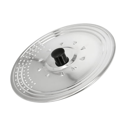 Tapadera Multiusos Acero Inoxidable Ø 28 Cm. Uso Tapa Anti Salpicaduras Y Escurridor. Tapadera Adpatable Diferentes Medidas_0