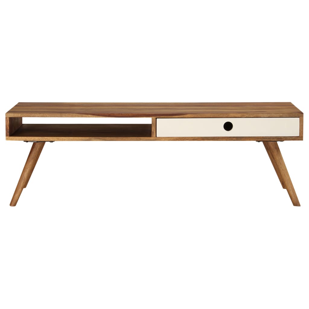 Mesa De Centro De Madera Maciza De Sheesham 110x50x35 Cm_1