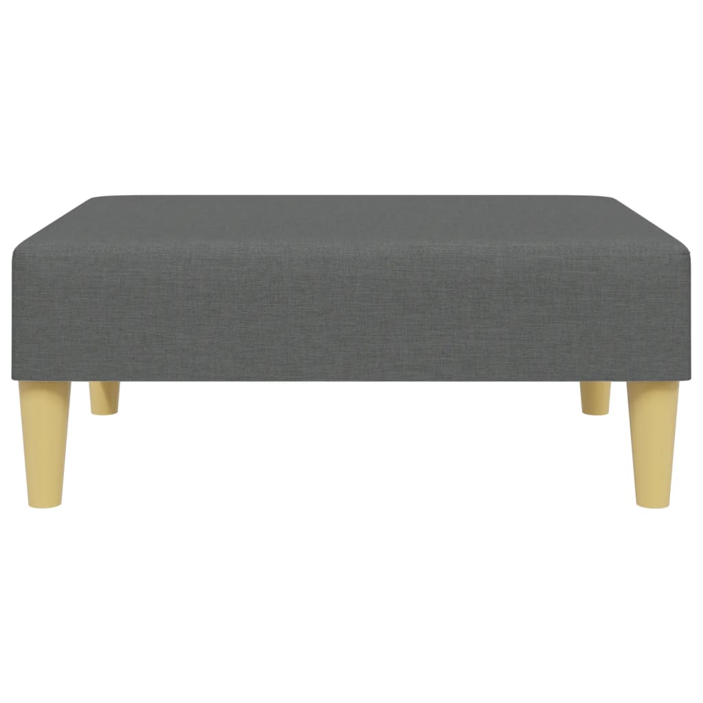 Sofá Cama 2 Plazas Y Almohadas Taburete Terciopelo Gris Oscuro / Vetonek_5