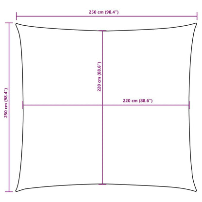 Vidaxl Toldo De Vela Cuadrado Tela Oxford Verde Oscuro 2,5x2,5 M_2