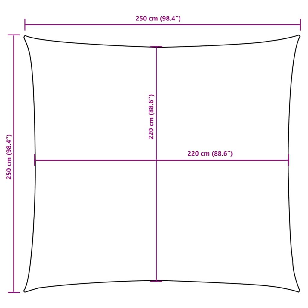 Vidaxl Toldo De Vela Cuadrado Tela Oxford Negro 2,5x2,5 M_2