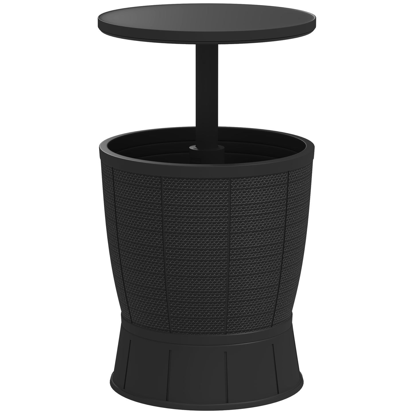 Outsunny Mesa Nevera Para Exterior 41 L 3 En 1 Cool Bar Mesa Auxiliar Negro_0