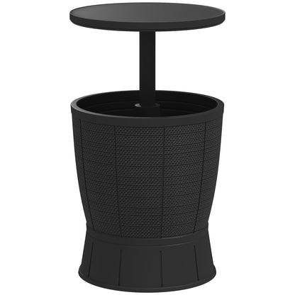 Outsunny Mesa Nevera Para Exterior 41 L 3 En 1 Cool Bar Mesa Auxiliar Negro_0