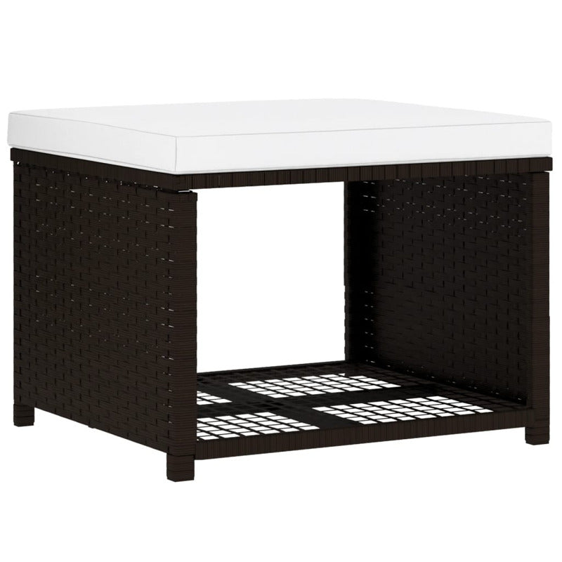 Vidaxl Set De Muebles De Jardín 4 Piezas Ratán Sintético Marrón_5