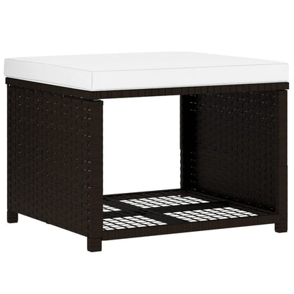 Vidaxl Set De Muebles De Jardín 4 Piezas Ratán Sintético Marrón_5