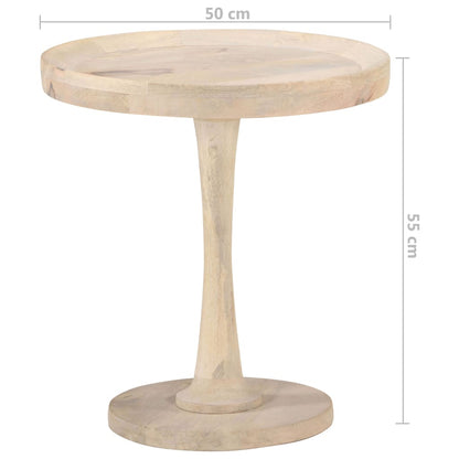 Mesa Auxiliar De Madera Maciza De Mango Ø50x55 Cm_2