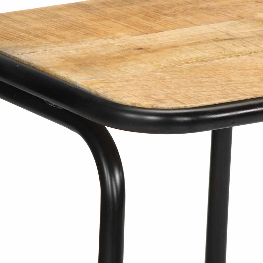 Taburetes De Barra 4 Uds 46x35,5x80 Cm Madera Maciza De Mango_4