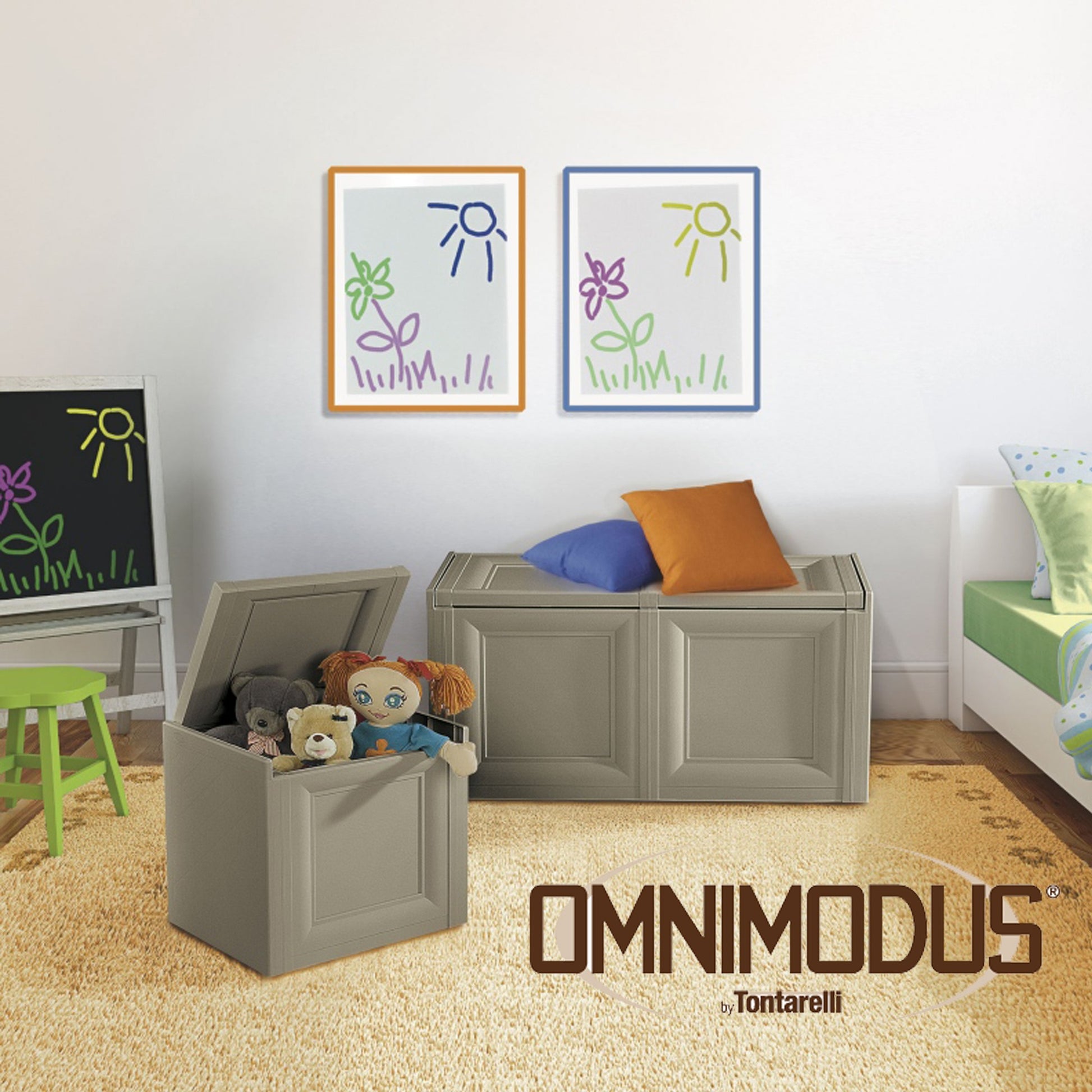 Baúl Omnimodu2 Módulos (sin Separadores Internos Y Sin Patas) Modelo Wengé_1