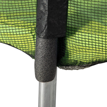 Homcom Cama Elástica Jardín Ø223 Cm Con Red De Seguridad Interior Exterior Verde_3