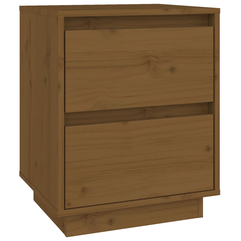 Mesitas De Noche 2 Uds Madera De Pino Marrón Miel 40x35x50 Cm_4