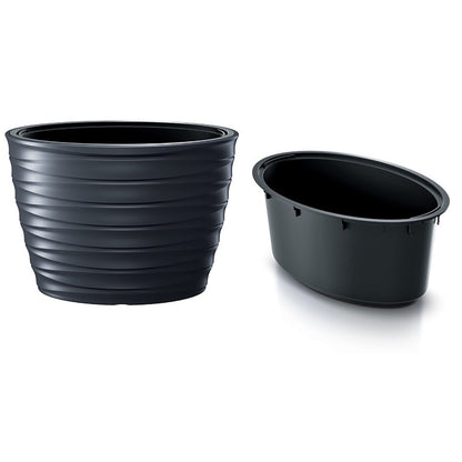 Maceta Freze - Oval 55l., Con Depósito, Dimensiones (mm) 593x393x420, Color Antracita_2